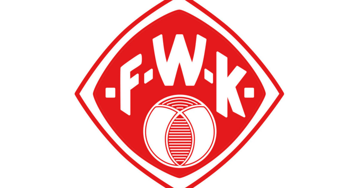 Logo der Würzburger Kickers vor Stadionhintergrund
