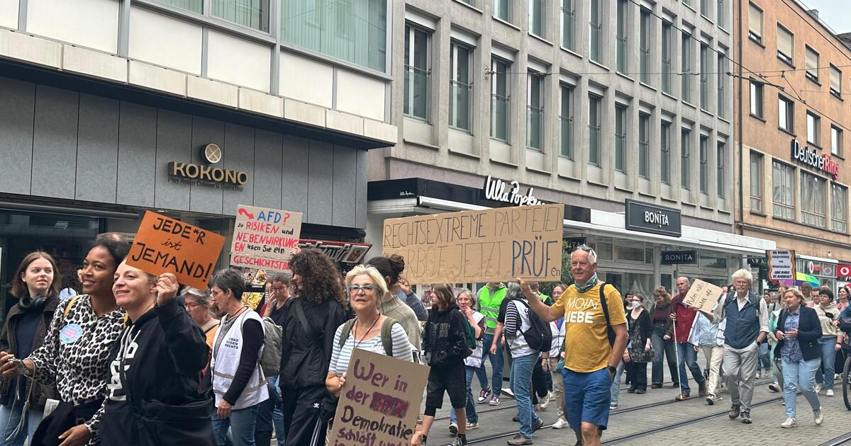 Würzburg: Über 200 Menschen bei Demo für Afd-Verbot